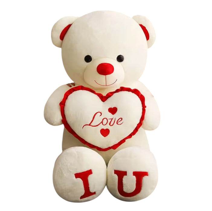 White 100cm I love you bear