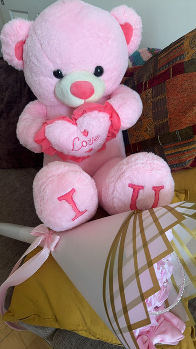 Pink 100cm I love you bear