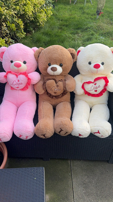White 100cm I love you bear
