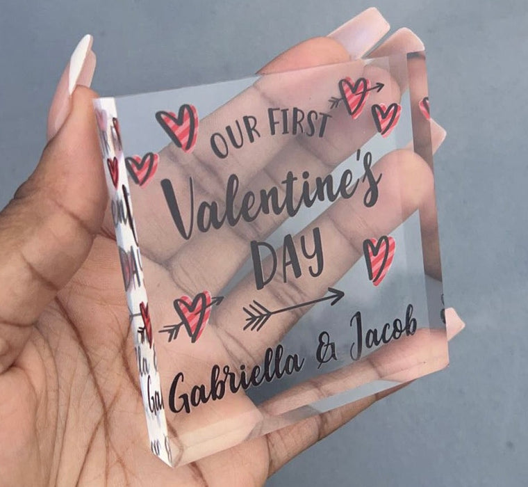 Personalised “My First Valentine’s” Plaques